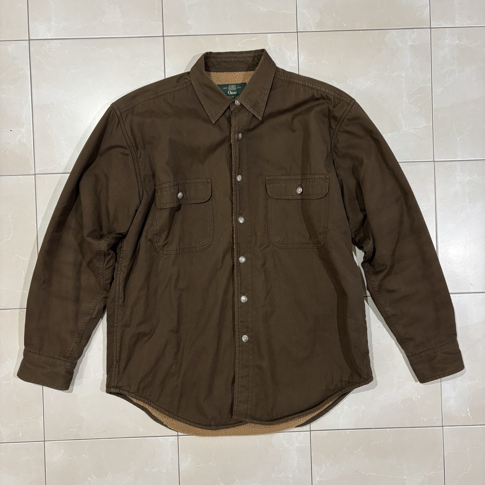 Vintage Orvis Suede Chore Coat Barn Jacket Men's M Fish Buttons Lined Y2K